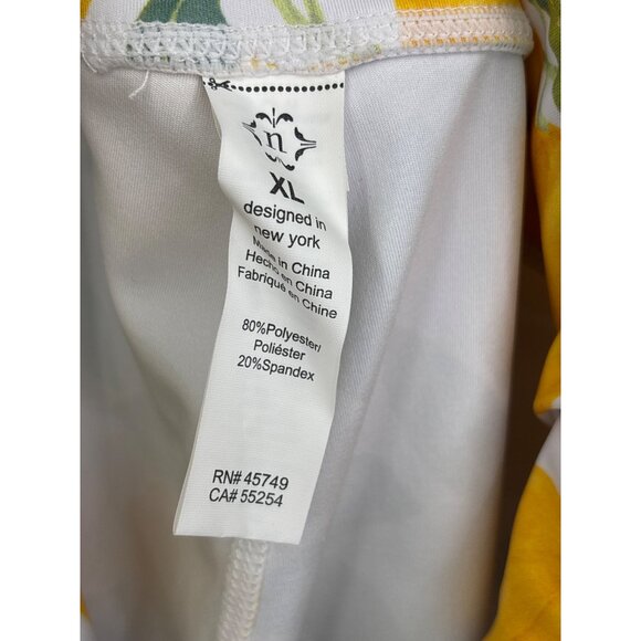 Nanette Lepore Active Legging Ankle Pant Lemon Print Size XL NEW - Picture 4 of 5